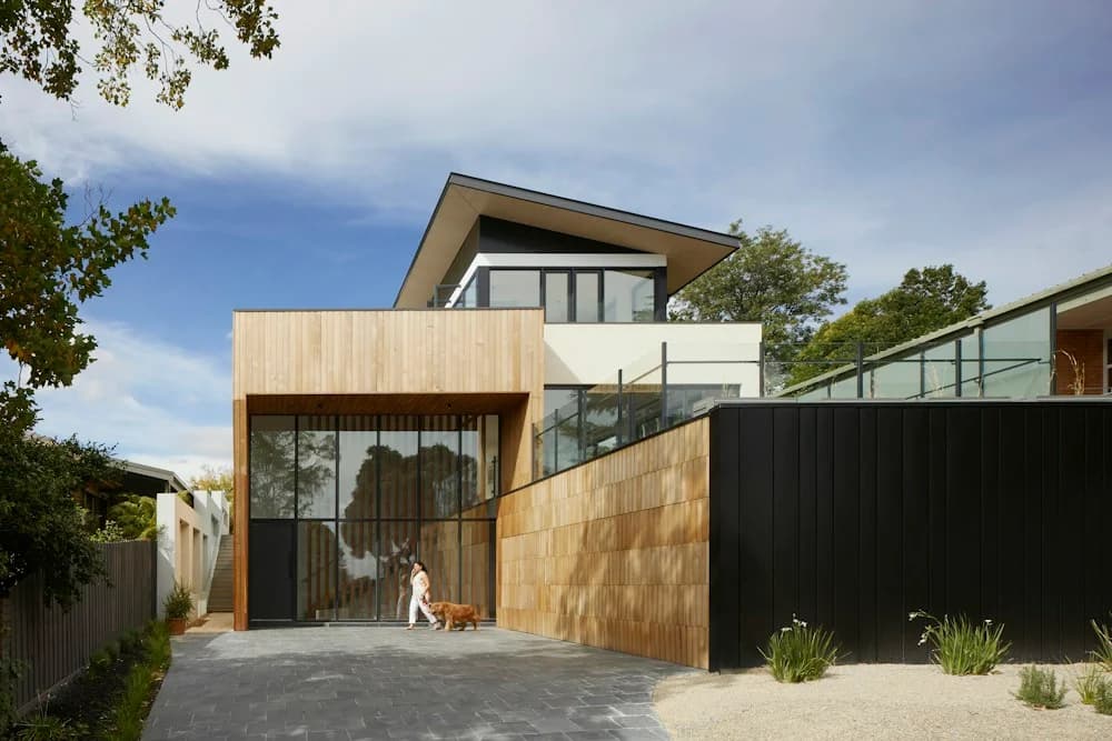 Contemporary home with an inviting entrance